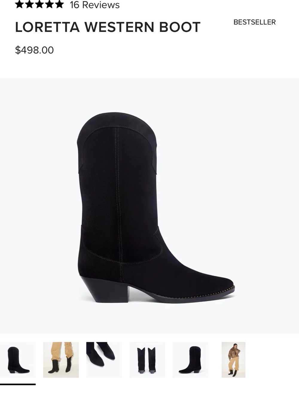 Freda Salvador Black Suede Mid-Calf Heeled Boot